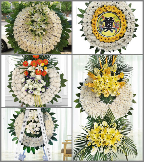 河南南阳新野县樊集乡潦口村花圈速递